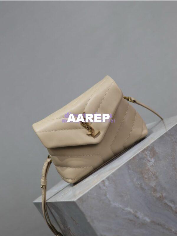 Replica Yves Saint Laurent YSL Loulou Toy Bag In Matelassé "Y" Leather 467072 Beige 2
