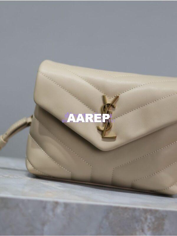 Replica Yves Saint Laurent YSL Loulou Toy Bag In Matelassé "Y" Leather 467072 Beige 6