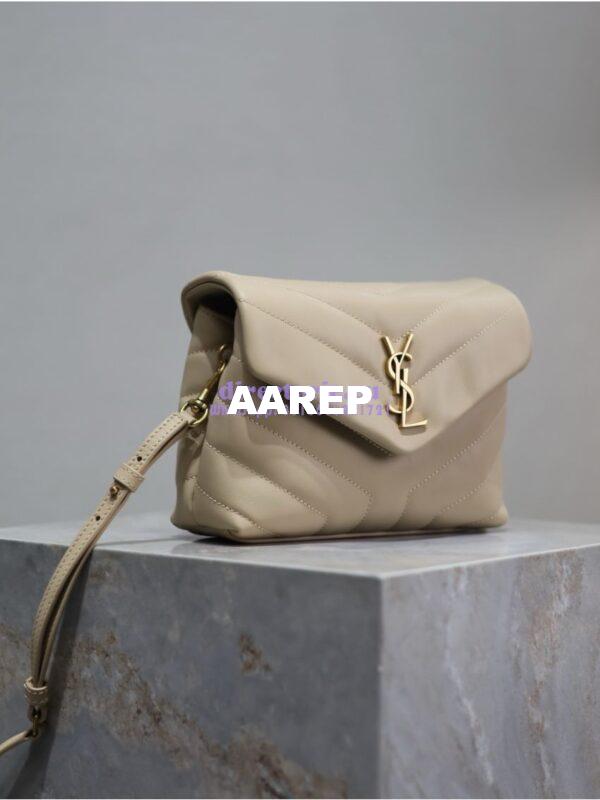 Replica Yves Saint Laurent YSL Loulou Toy Bag In Matelassé "Y" Leather 467072 Beige 7