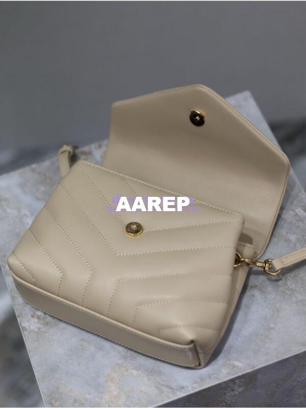 Replica Yves Saint Laurent YSL Loulou Toy Bag In Matelassé "Y" Leather 467072 Beige 9