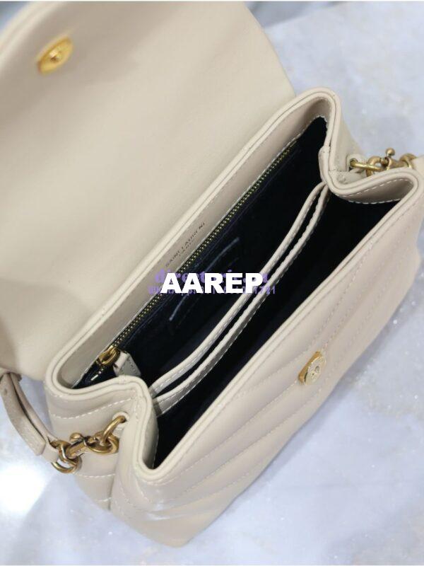 Replica Yves Saint Laurent YSL Loulou Toy Bag In Matelassé "Y" Leather 467072 Beige 11