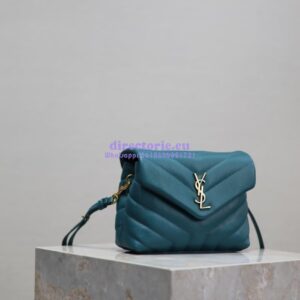 Replica Yves Saint Laurent YSL Loulou Toy Bag In Matelassé "Y" Leather 467072 Malachite 2