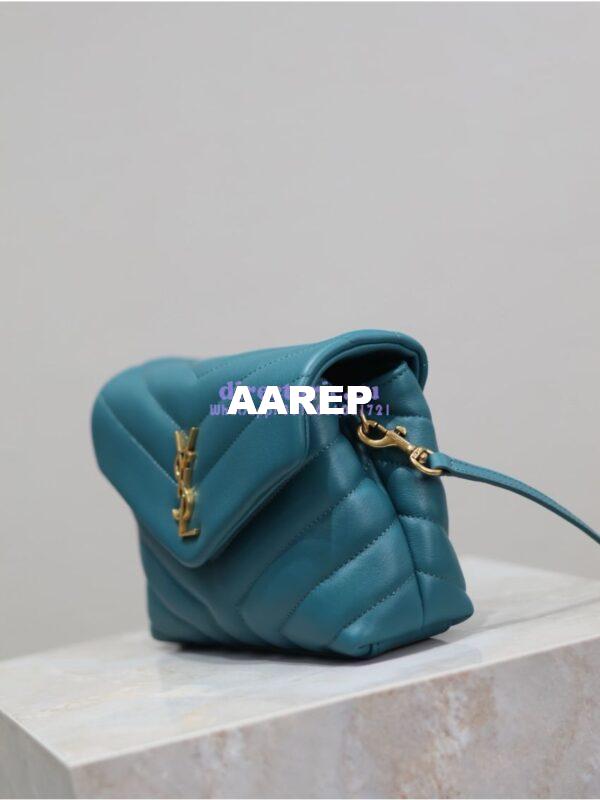 Replica Yves Saint Laurent YSL Loulou Toy Bag In Matelassé "Y" Leather 467072 Malachite 5