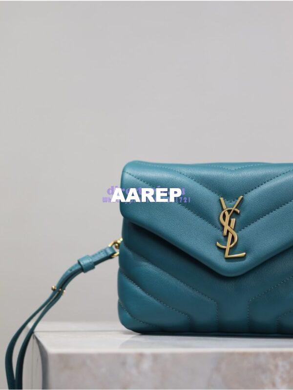 Replica Yves Saint Laurent YSL Loulou Toy Bag In Matelassé "Y" Leather 467072 Malachite 7