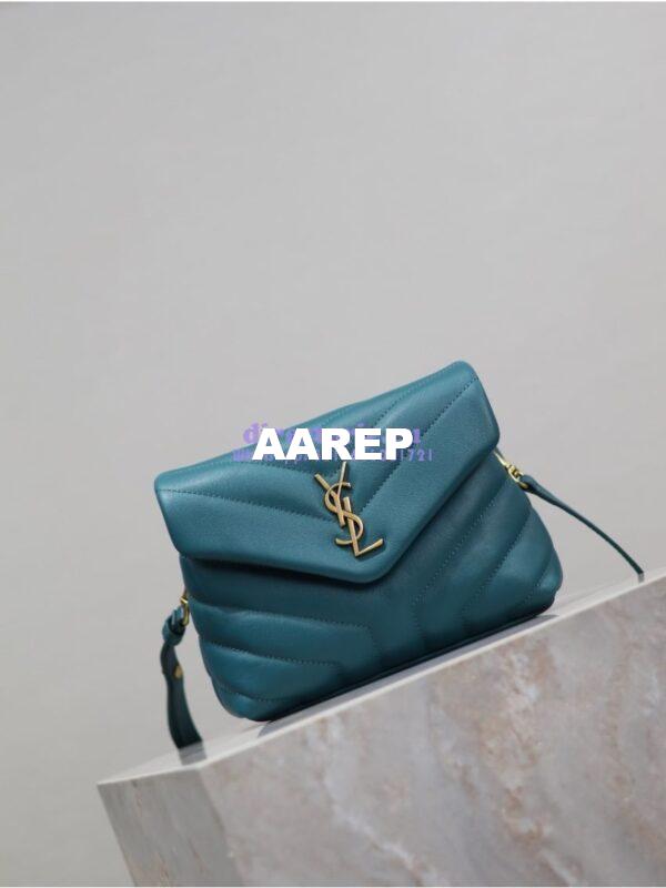 Replica Yves Saint Laurent YSL Loulou Toy Bag In Matelassé "Y" Leather 467072 Malachite 8