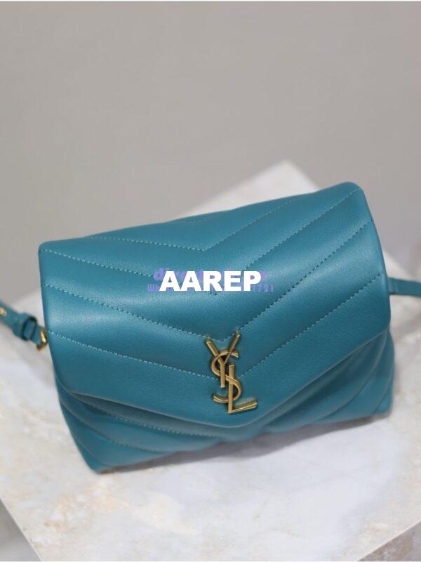 Replica Yves Saint Laurent YSL Loulou Toy Bag In Matelassé "Y" Leather 467072 Malachite 9