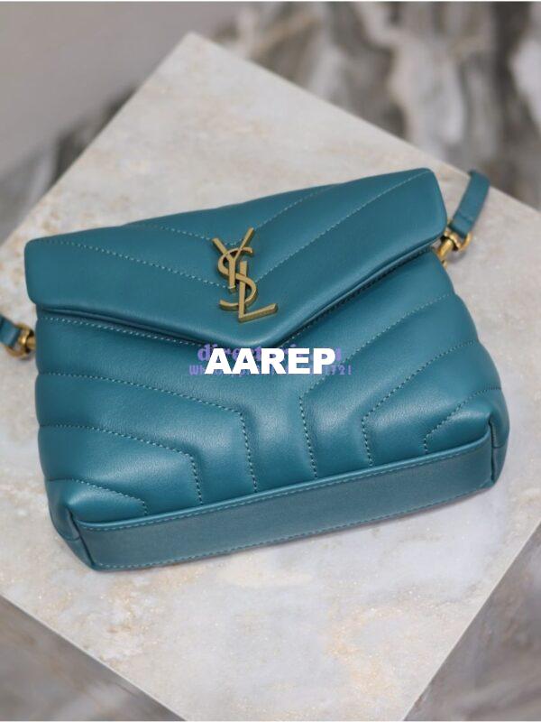 Replica Yves Saint Laurent YSL Loulou Toy Bag In Matelassé "Y" Leather 467072 Malachite 10