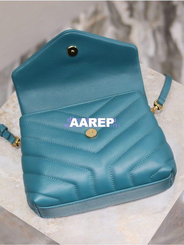 Replica Yves Saint Laurent YSL Loulou Toy Bag In Matelassé "Y" Leather 467072 Malachite 13