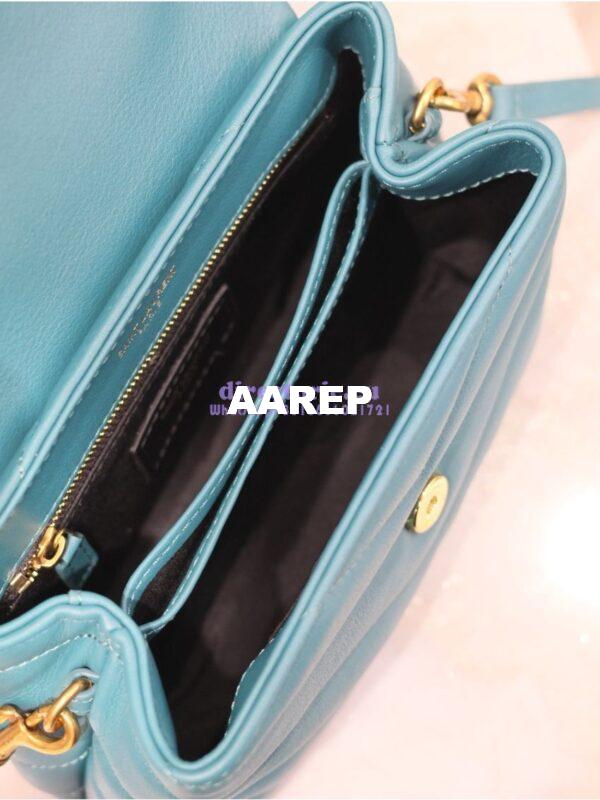 Replica Yves Saint Laurent YSL Loulou Toy Bag In Matelassé "Y" Leather 467072 Malachite 15