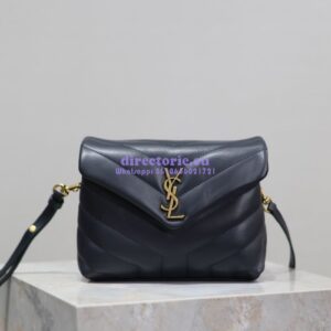 Replica Yves Saint Laurent YSL Loulou Toy Bag In Matelassé "Y" Leather 467072 Blue