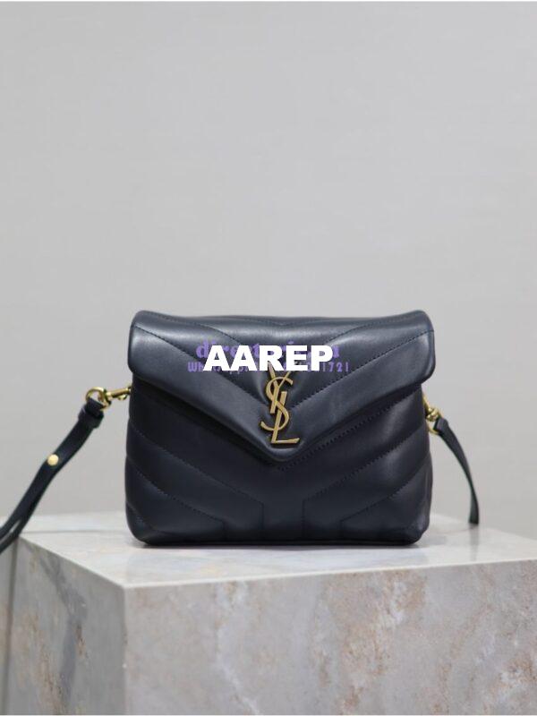 Replica Yves Saint Laurent YSL Loulou Toy Bag In Matelassé "Y" Leather 467072 Blue