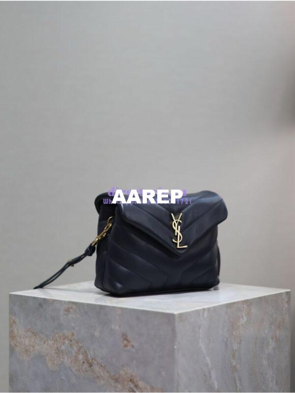 Replica Yves Saint Laurent YSL Loulou Toy Bag In Matelassé "Y" Leather 467072 Blue 2