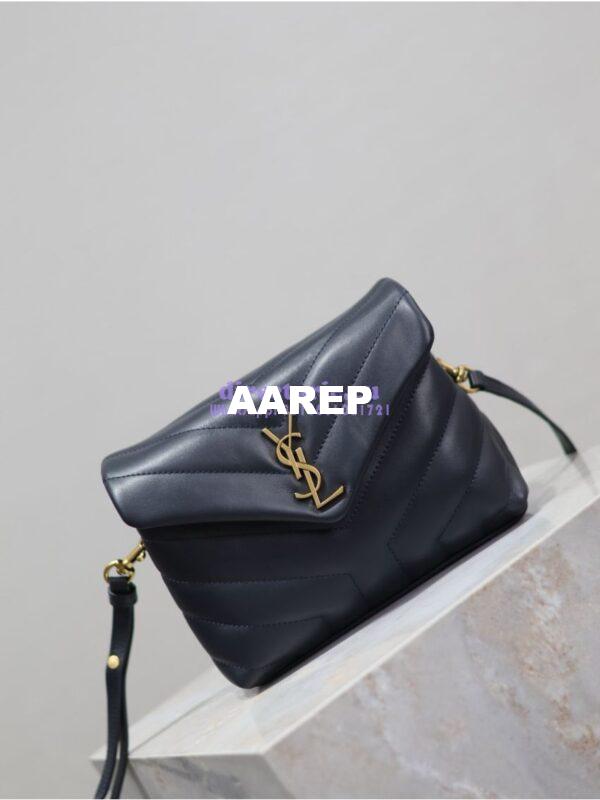 Replica Yves Saint Laurent YSL Loulou Toy Bag In Matelassé "Y" Leather 467072 Blue 4