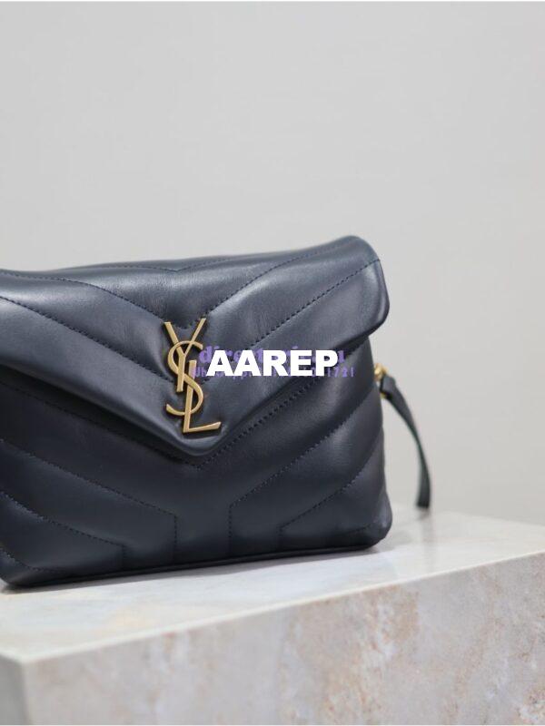 Replica Yves Saint Laurent YSL Loulou Toy Bag In Matelassé "Y" Leather 467072 Blue 5