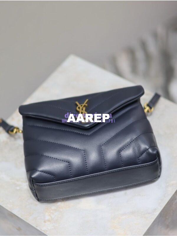 Replica Yves Saint Laurent YSL Loulou Toy Bag In Matelassé "Y" Leather 467072 Blue 7