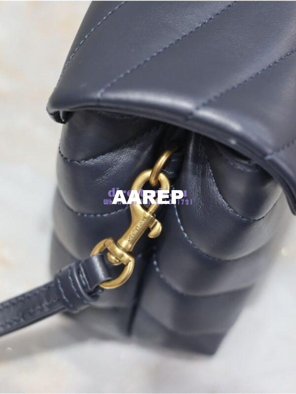 Replica Yves Saint Laurent YSL Loulou Toy Bag In Matelassé "Y" Leather 467072 Blue 8