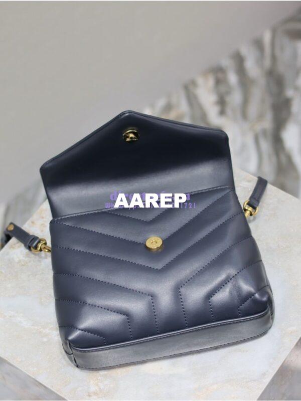 Replica Yves Saint Laurent YSL Loulou Toy Bag In Matelassé "Y" Leather 467072 Blue 10