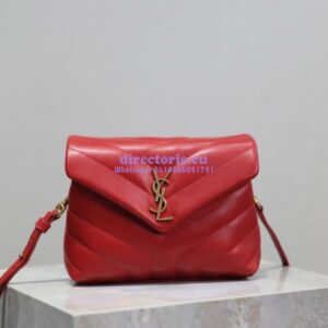 Replica Yves Saint Laurent YSL Loulou Toy Bag In Matelassé "Y" Leather 467072 Red