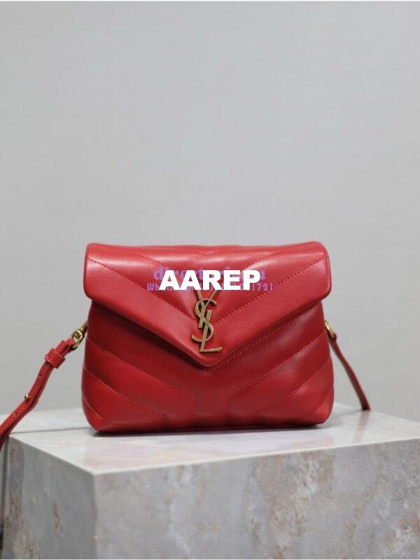 Replica Yves Saint Laurent YSL Loulou Toy Bag In Matelassé "Y" Leather 467072 Red