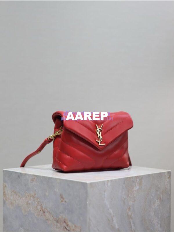 Replica Yves Saint Laurent YSL Loulou Toy Bag In Matelassé "Y" Leather 467072 Red 2