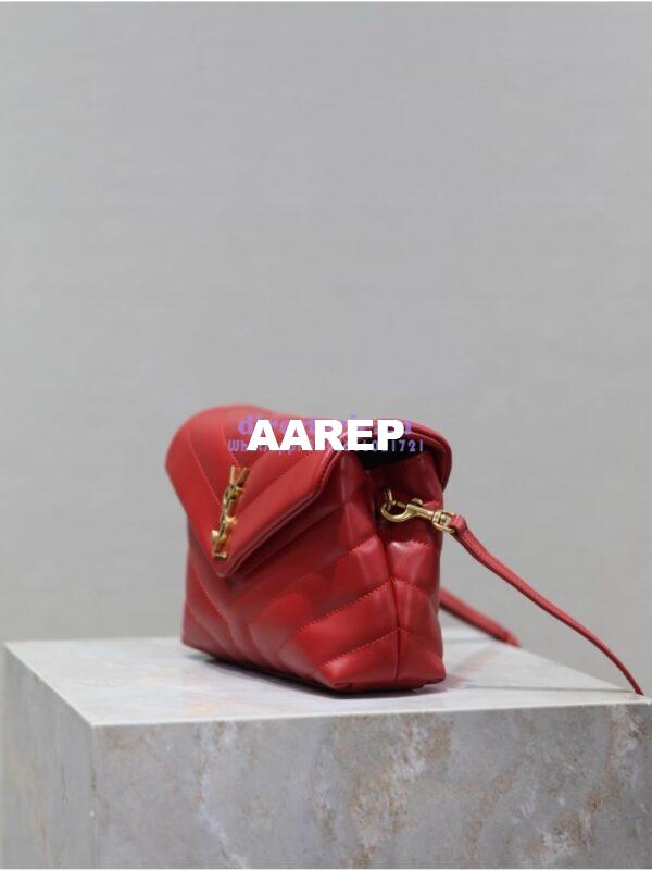 Replica Yves Saint Laurent YSL Loulou Toy Bag In Matelassé "Y" Leather 467072 Red 3