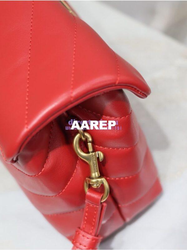 Replica Yves Saint Laurent YSL Loulou Toy Bag In Matelassé "Y" Leather 467072 Red 5