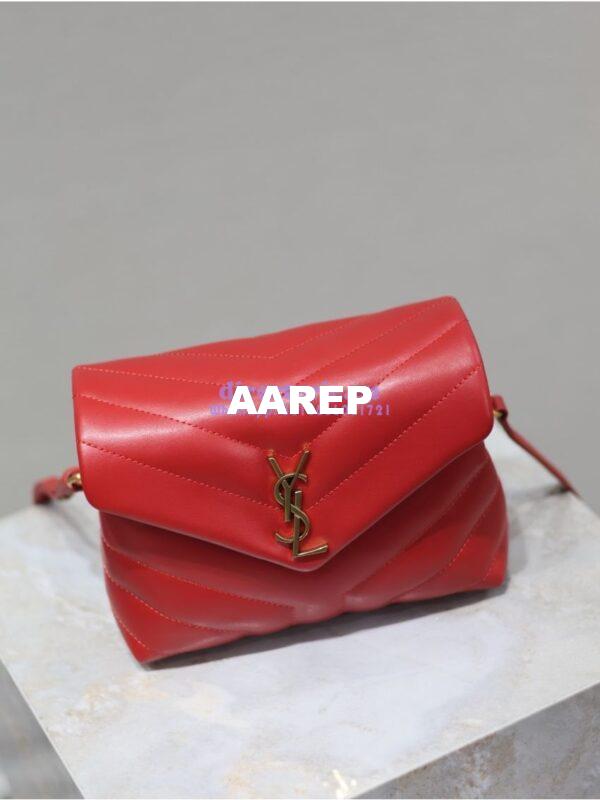 Replica Yves Saint Laurent YSL Loulou Toy Bag In Matelassé "Y" Leather 467072 Red 6