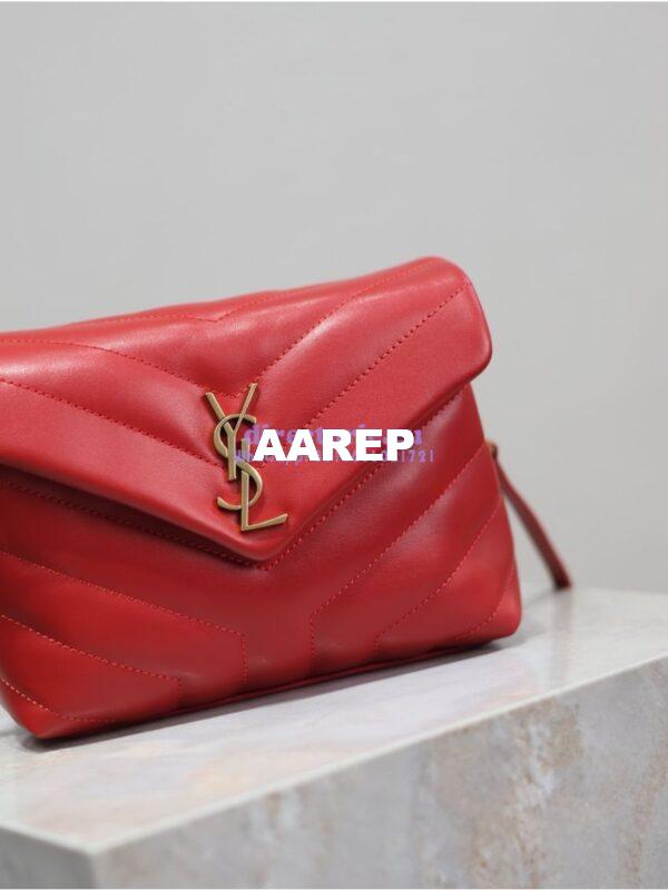 Replica Yves Saint Laurent YSL Loulou Toy Bag In Matelassé "Y" Leather 467072 Red 7