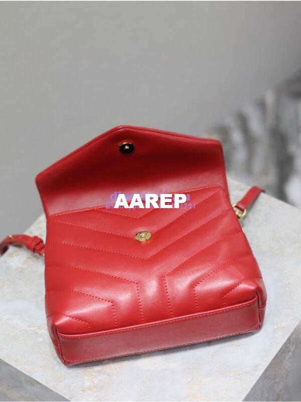 Replica Yves Saint Laurent YSL Loulou Toy Bag In Matelassé "Y" Leather 467072 Red 9