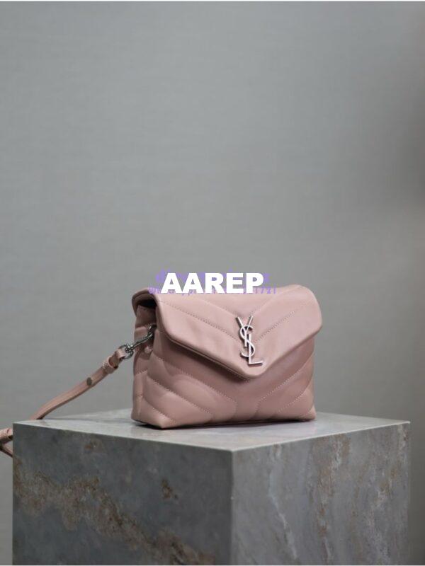 Replica Yves Saint Laurent YSL Loulou Toy Bag In Matelassé "Y" Leather 467072 Light Pink 2