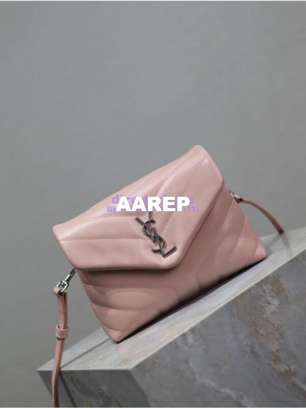 Replica Yves Saint Laurent YSL Loulou Toy Bag In Matelassé "Y" Leather 467072 Light Pink 3