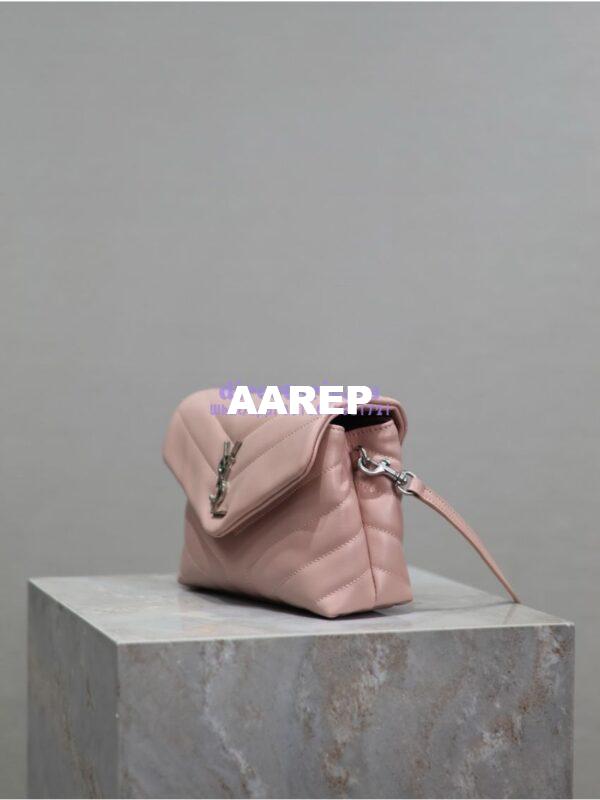 Replica Yves Saint Laurent YSL Loulou Toy Bag In Matelassé "Y" Leather 467072 Light Pink 4