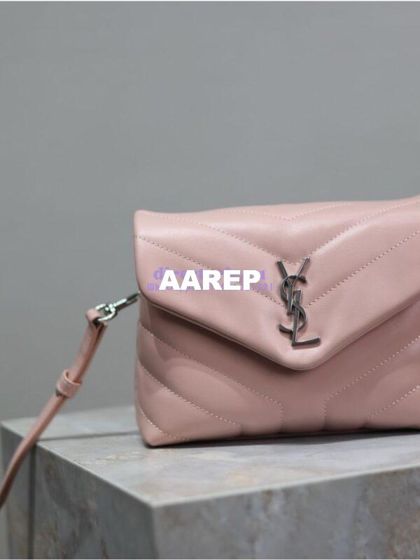 Replica Yves Saint Laurent YSL Loulou Toy Bag In Matelassé "Y" Leather 467072 Light Pink 5