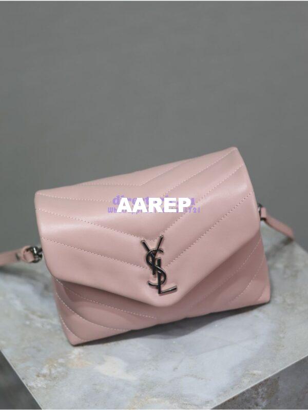 Replica Yves Saint Laurent YSL Loulou Toy Bag In Matelassé "Y" Leather 467072 Light Pink 6
