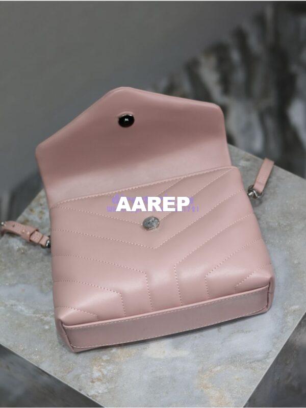 Replica Yves Saint Laurent YSL Loulou Toy Bag In Matelassé "Y" Leather 467072 Light Pink 9