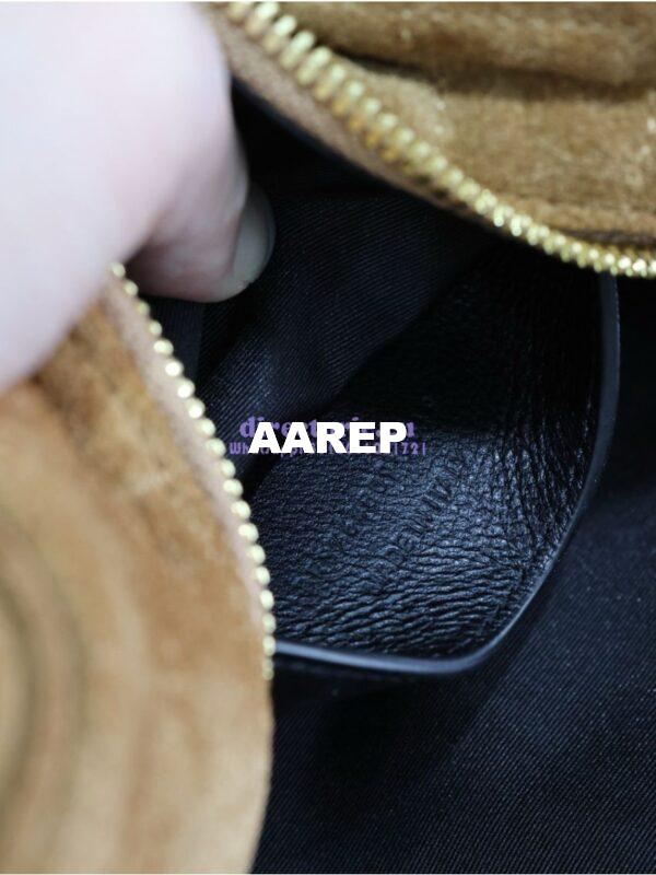 Replica YSL Saint Laurent Cassandre matelassé carré camera bag in brown suede calf leather 764809 18