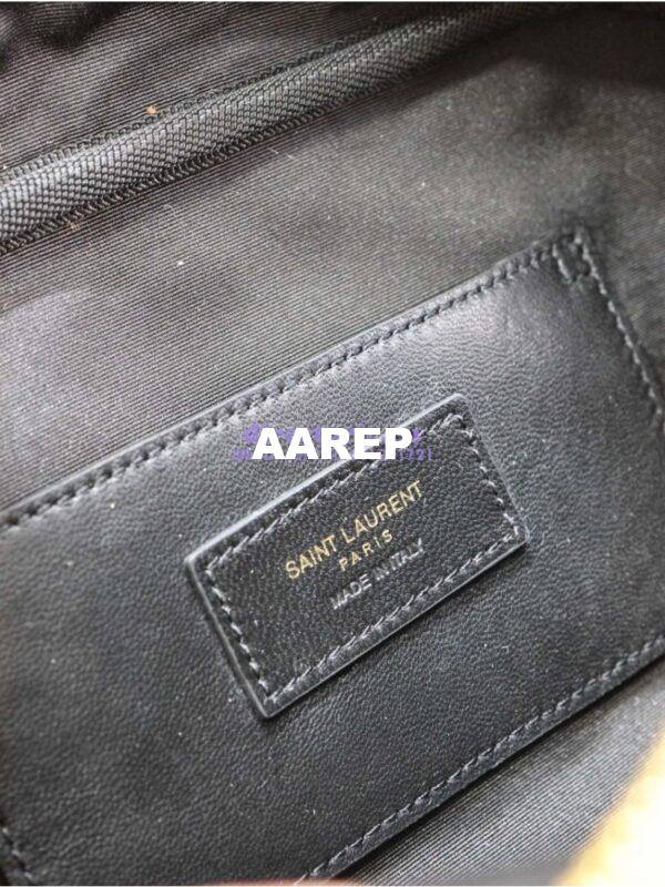 Replica YSL Saint Laurent Cassandre matelassé carré camera bag in brown suede calf leather 764809 20