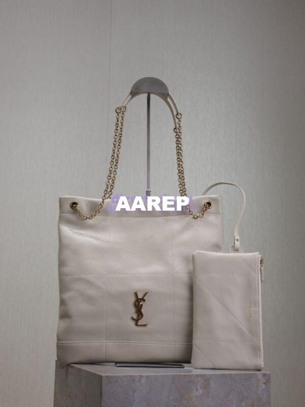 Replica YSL Saint Laurent Jamie 4.3 Pochon In Lambskin 781666 Blanc 3