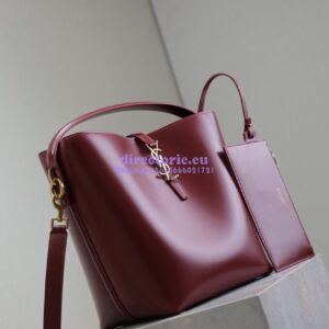 Replica YSL Saint Laurent Le 37 in Shiny Leather 7428282 Rouge Cabernet 2