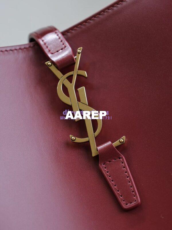 Replica YSL Saint Laurent Le 37 in Shiny Leather 7428282 Rouge Cabernet 10