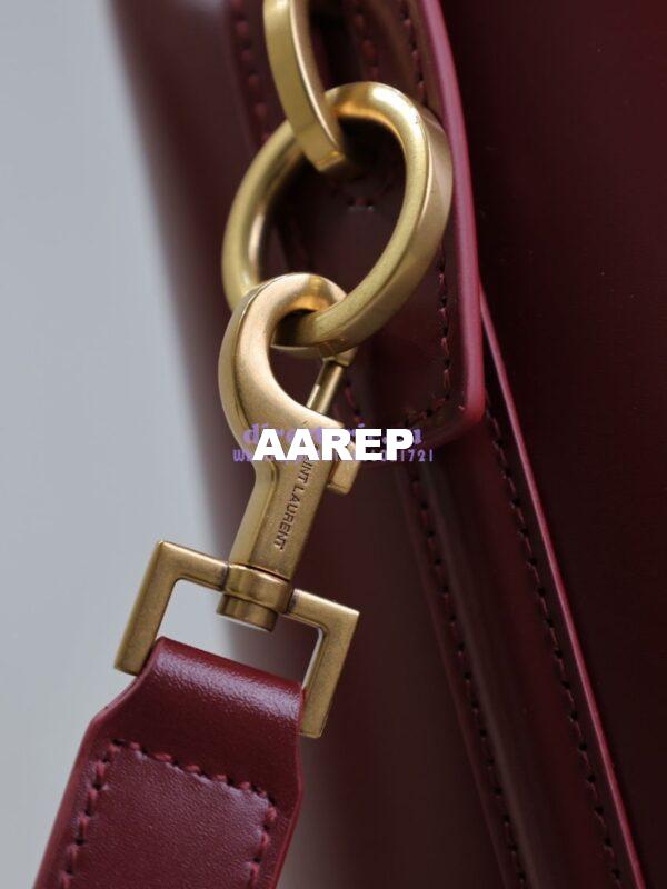 Replica YSL Saint Laurent Le 37 in Shiny Leather 7428282 Rouge Cabernet 11