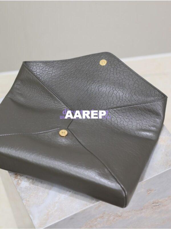 Replica Saint Laurent YSL Cassandre Large Envelope Pouch In Grained Lambskin 769307 Light Musk 10