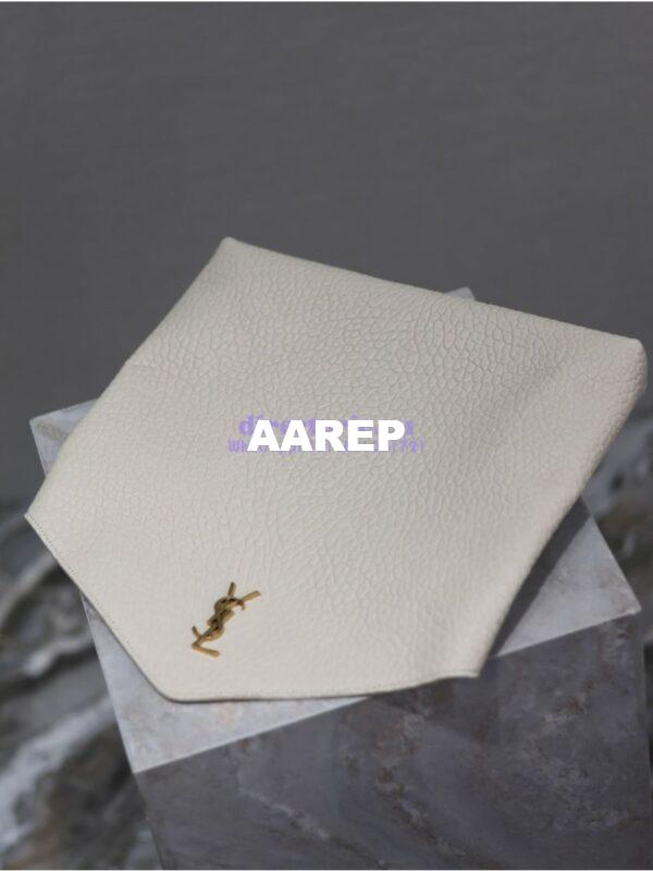 Replica Saint Laurent YSL Cassandre Large Envelope Pouch In Grained Lambskin 769307 Blanc 9
