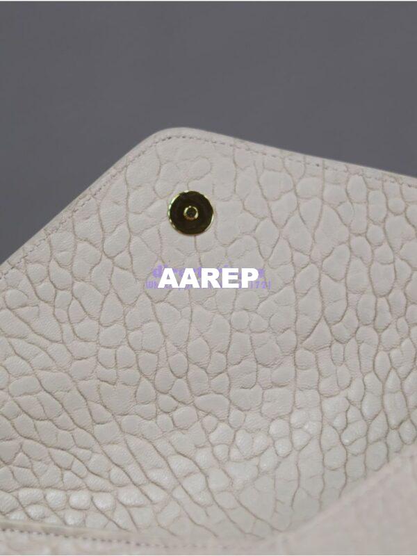 Replica Saint Laurent YSL Cassandre Large Envelope Pouch In Grained Lambskin 769307 Blanc 10