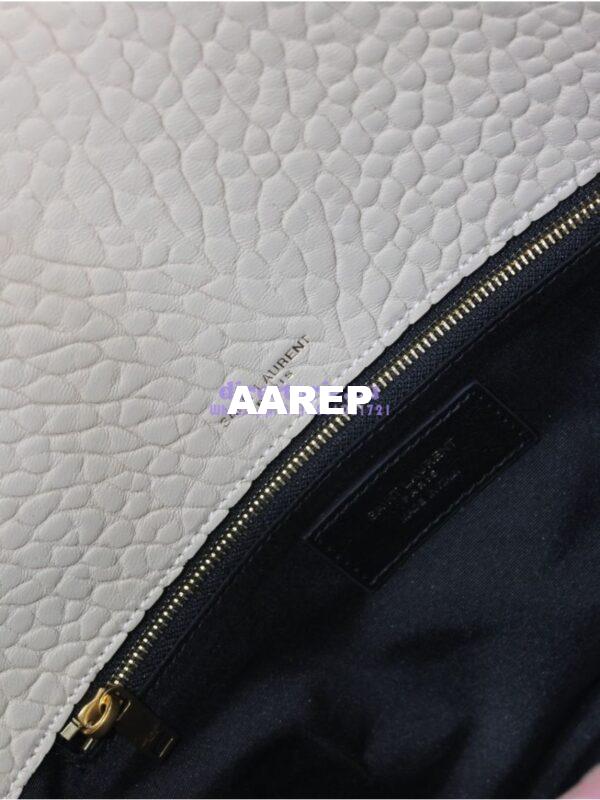 Replica Saint Laurent YSL Cassandre Large Envelope Pouch In Grained Lambskin 769307 Blanc 12