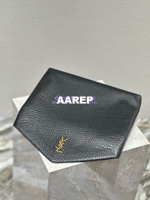 Replica Saint Laurent YSL Cassandre Large Envelope Pouch In Grained Lambskin 769307 Black 8