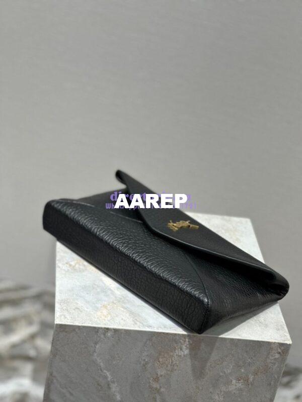 Replica Saint Laurent YSL Cassandre Large Envelope Pouch In Grained Lambskin 769307 Black 9