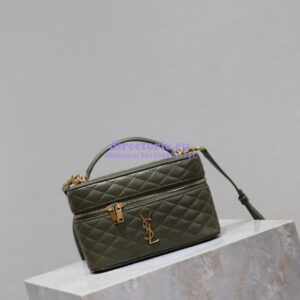 Replica Saint Laurent YSL Gaby Vanity Bag In Lambskin 7667311 Light Musk 2