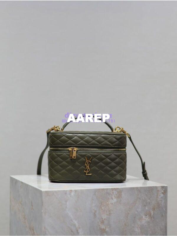 Replica Saint Laurent YSL Gaby Vanity Bag In Lambskin 7667311 Light Musk 5
