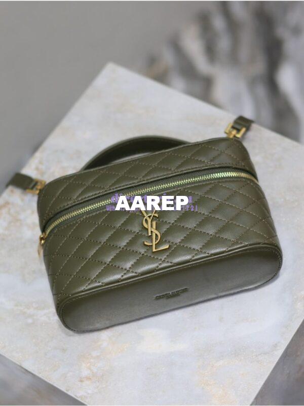 Replica Saint Laurent YSL Gaby Vanity Bag In Lambskin 7667311 Light Musk 6